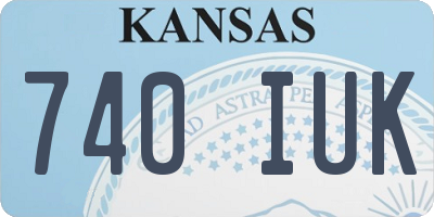 KS license plate 740IUK