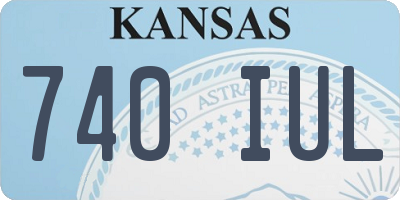 KS license plate 740IUL