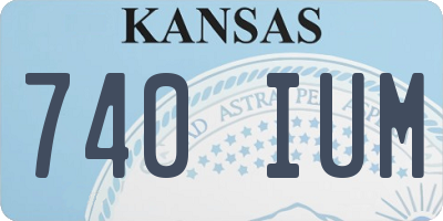 KS license plate 740IUM