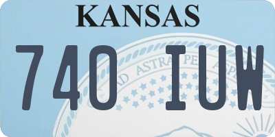 KS license plate 740IUW