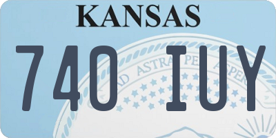 KS license plate 740IUY