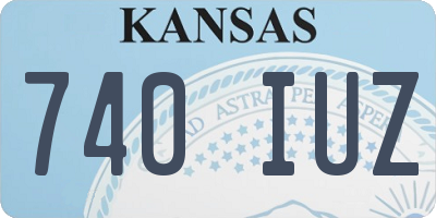 KS license plate 740IUZ