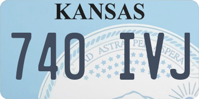 KS license plate 740IVJ