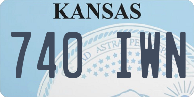 KS license plate 740IWN
