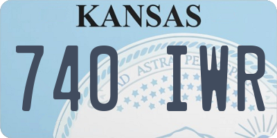 KS license plate 740IWR