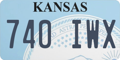 KS license plate 740IWX