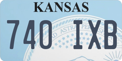 KS license plate 740IXB