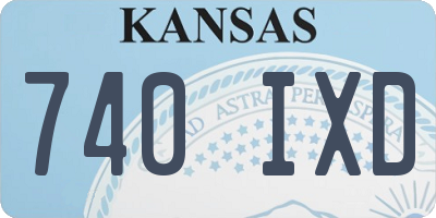 KS license plate 740IXD