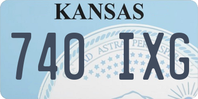KS license plate 740IXG