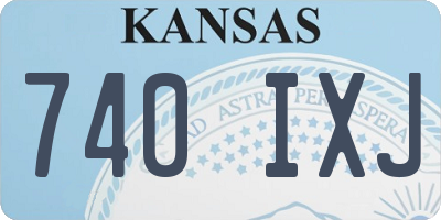 KS license plate 740IXJ