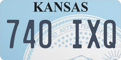 KS license plate 740IXQ