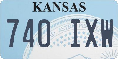 KS license plate 740IXW