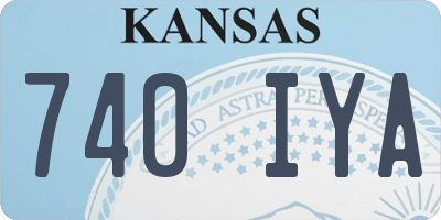 KS license plate 740IYA