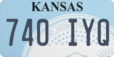 KS license plate 740IYQ
