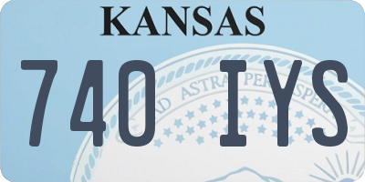 KS license plate 740IYS