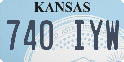 KS license plate 740IYW