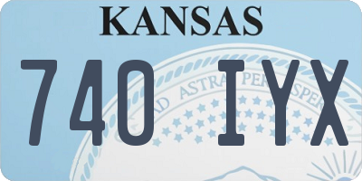 KS license plate 740IYX