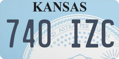 KS license plate 740IZC
