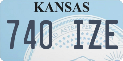 KS license plate 740IZE