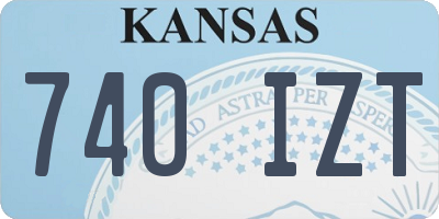 KS license plate 740IZT