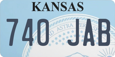 KS license plate 740JAB