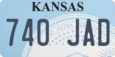 KS license plate 740JAD