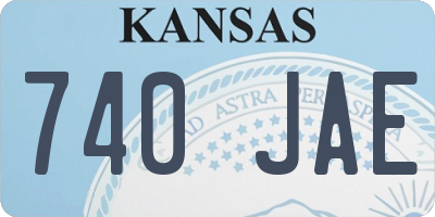 KS license plate 740JAE