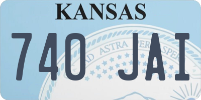 KS license plate 740JAI
