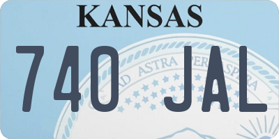 KS license plate 740JAL