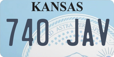 KS license plate 740JAV