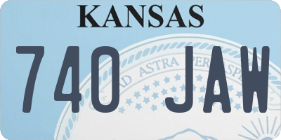 KS license plate 740JAW
