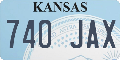 KS license plate 740JAX