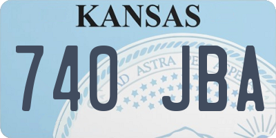 KS license plate 740JBA