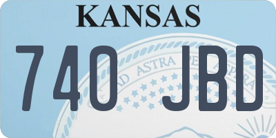 KS license plate 740JBD