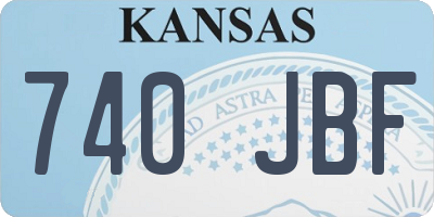 KS license plate 740JBF
