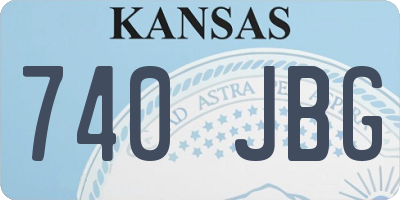KS license plate 740JBG