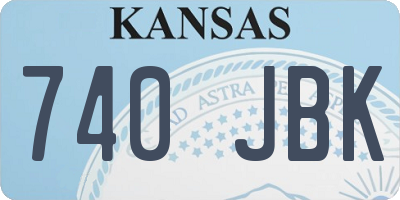 KS license plate 740JBK