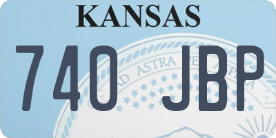 KS license plate 740JBP