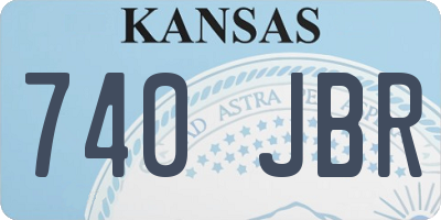 KS license plate 740JBR