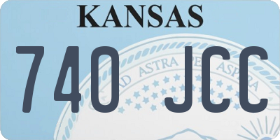 KS license plate 740JCC