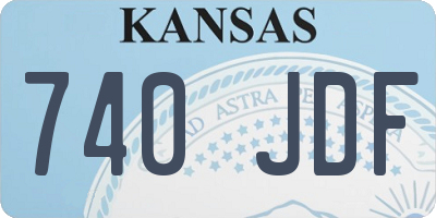 KS license plate 740JDF