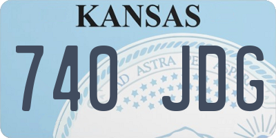 KS license plate 740JDG