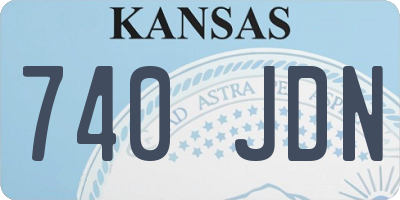 KS license plate 740JDN