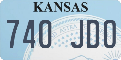 KS license plate 740JDO