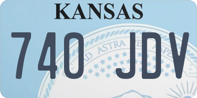 KS license plate 740JDV