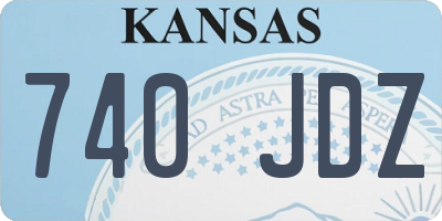 KS license plate 740JDZ