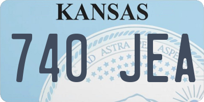 KS license plate 740JEA