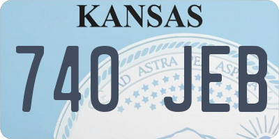 KS license plate 740JEB