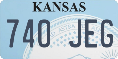 KS license plate 740JEG