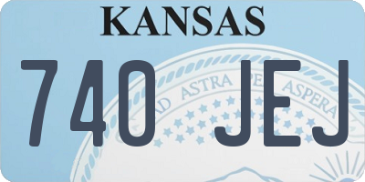 KS license plate 740JEJ